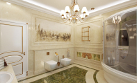 Onyx mermer, bej mermer banyo uygulaması. Onix mermer zemin ve