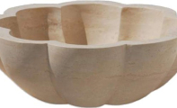 ALT-25 Papatya Modeli Traverten Mermer Lavabo /  (Ölçüler : 45*15 cm)