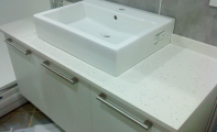 Çimstone 614 Mirat (ayna parçacıklı model) Banyo Tezgahı Uygulamaları.