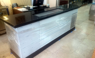Çimstone banko tezgah kaplaması. Çimstone dolap üst ve alın kaplaması